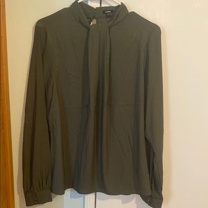 Olive Green Long Sleeve Blouse